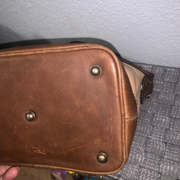 Vintage Latico Two-Tone Leather Shoulder Bag - Picture 8 of 10